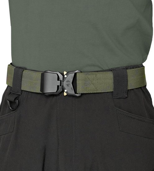 D555 Dale Tactical Stretch Webbing Belt with Heavy Duty Quick Release Buckle Khaki - Övek - Nagyméretű Övek W40-W70/2XL-8XL
