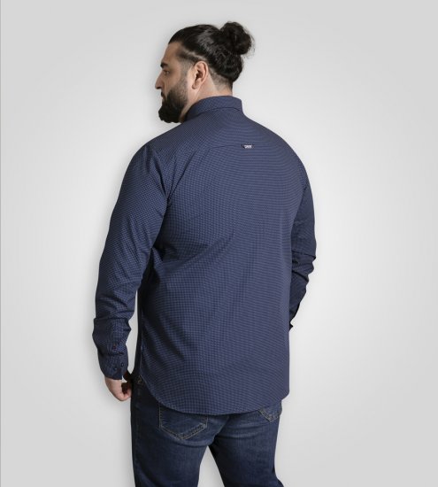 D555 Middlesbrough Long Sleeve AOP Micro Blue Shirt Navy TALL SIZE - Ingek - Ingek 2XL-10XL