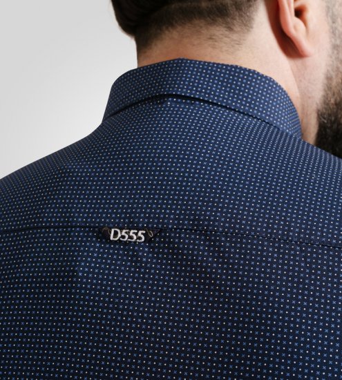 D555 Middlesbrough Long Sleeve AOP Micro Blue Shirt Navy TALL SIZE - Ingek - Ingek 2XL-10XL