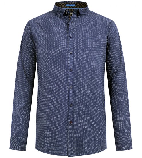 D555 Middlesbrough Long Sleeve AOP Micro Blue Shirt Navy TALL SIZE - Ingek - Ingek 2XL-10XL