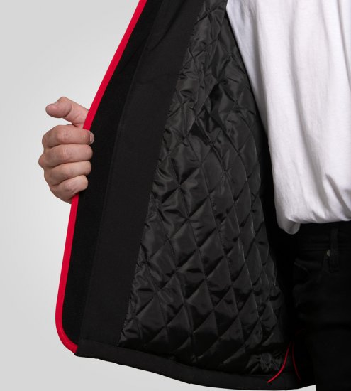 D555 Fretwell Padded Softshell Jacket with Detachable Hood Black - Kabátok - Nagyméretű Kabátok - 2XL-8XL