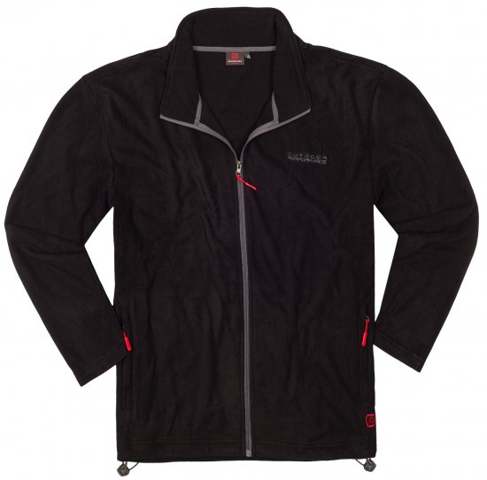 Adamo Toronto Fleece Jacket Black - Sportruházat - Nagyméretű Sportruházat 2XL-10XL