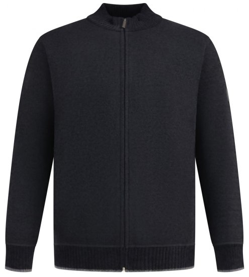 D555 Enrique Kötött Zsenília Kardigán Cipzárral Fekete - Pulóverek & kapucnis pulóverek - Pulóverek & Kapucnis pulóver 2XL-12XL