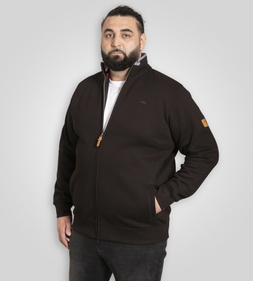 D555 Johnson Fleece Zip Through Sweatshirt with Chest Embroidery - Pulóverek & kapucnis pulóverek - Pulóverek & Kapucnis pulóver 2XL-12XL
