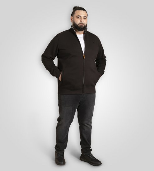 D555 Johnson Fleece Zip Through Sweatshirt with Chest Embroidery - Pulóverek & kapucnis pulóverek - Pulóverek & Kapucnis pulóver 2XL-12XL