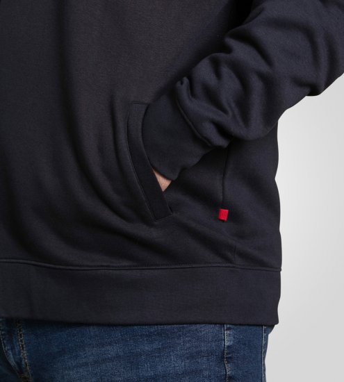 D555 Johnson Zip Through Fleece Sweatshirt with Chest Embroidery Navy - Pulóverek & kapucnis pulóverek - Pulóverek & Kapucnis pulóver 2XL-12XL
