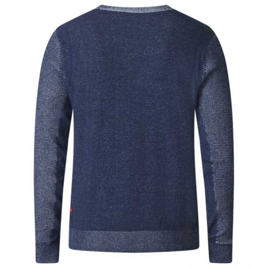 D555 Bryson Crewneck Sweater with Pocket Navy - Pulóverek & kapucnis pulóverek - Pulóverek & Kapucnis pulóver 2XL-12XL