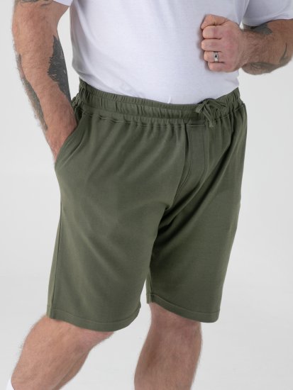 D555 Mitchell 1 Stretch Rövidnadrág Gumis Derékkal Khaki - Melegítőnadrág & rövidnadrág - Melegítőnadrág & Melegítő Rövidnadrág 2XL-12XL