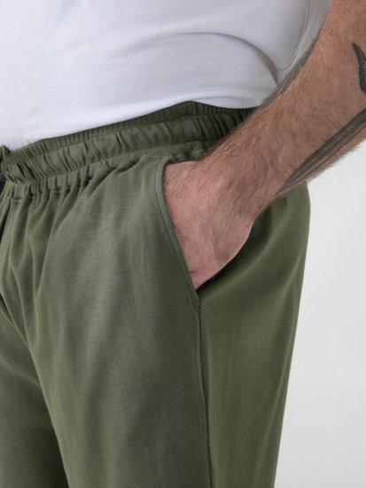 D555 Mitchell 1 Stretch Rövidnadrág Gumis Derékkal Khaki - Melegítőnadrág & rövidnadrág - Melegítőnadrág & Melegítő Rövidnadrág 2XL-12XL