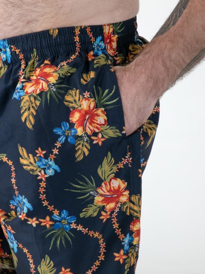 D555 Dawson AO Fürdőnadrág Hawaii Mintával Sötétkék - Alsónemű & strandruhák - Nagyméretű Alsónemű 2XL-8XL
