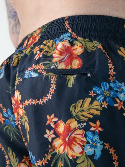 D555 Dawson AO Fürdőnadrág Hawaii Mintával Sötétkék - Alsónemű & strandruhák - Nagyméretű Alsónemű 2XL-8XL