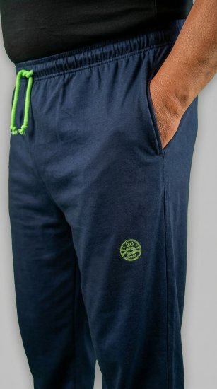 20 Nodi Libeccio Long Leg Sports Pants in Combed Cotton Jersey Navy - Melegítőnadrág & rövidnadrág - Melegítőnadrág & Melegítő Rövidnadrág 2XL-12XL