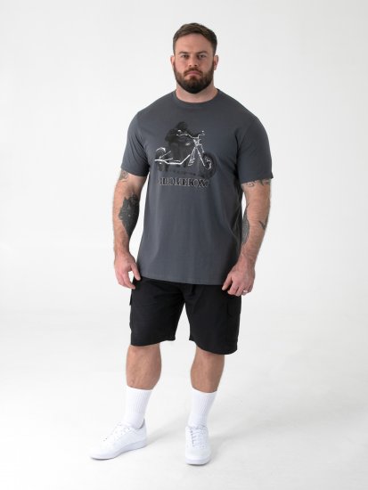 D555 Craig Gorilla Biker Póló Nyomattal Sötétszürke - Pólók - Nagyméretű pólók - 2XL-14XL