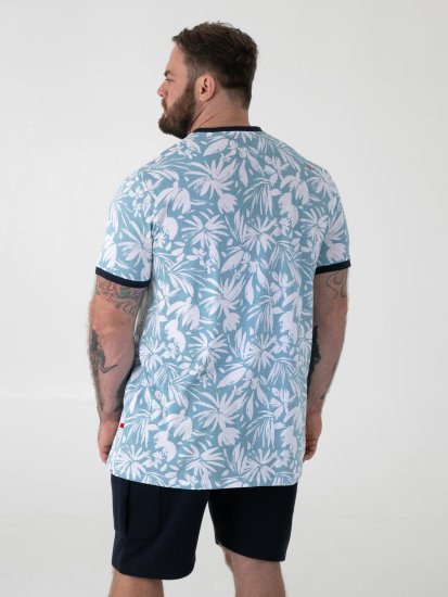 D555 Shoreham AO Póló Venice Beach Nyomattal Kék - Pólók - Nagyméretű pólók - 2XL-14XL
