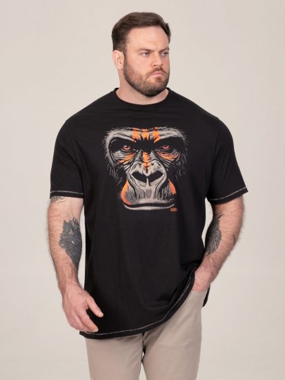 D555 Perkins Nyomott mintás póló Fekete - Pólók - Nagyméretű pólók - 2XL-14XL