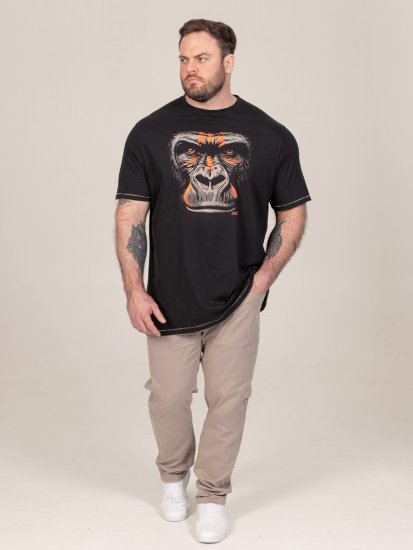 D555 Perkins Nyomott mintás póló Fekete - Pólók - Nagyméretű pólók - 2XL-14XL
