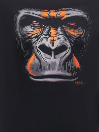 D555 Perkins Nyomott mintás póló Fekete - Pólók - Nagyméretű pólók - 2XL-14XL