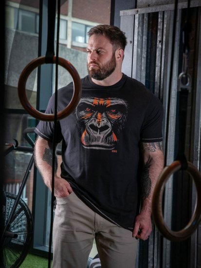 D555 Perkins Nyomott mintás póló Fekete - Pólók - Nagyméretű pólók - 2XL-14XL