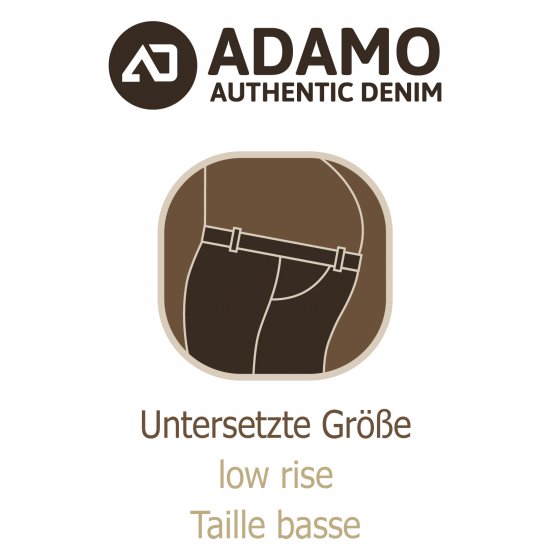 Adamo 5-Pocket Low Rise Jeans Medium Blue - Farmer & nadrág - Farmer és nadrág - W40-W70