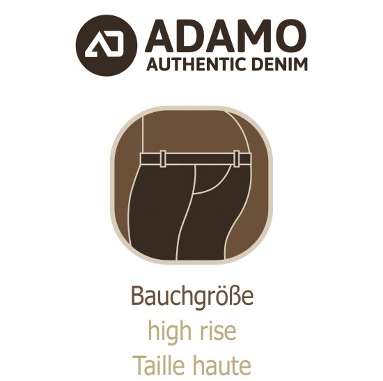 Adamo 5-Pocket High Rise Jeans Medium Blue - Farmer & nadrág - Farmer és nadrág - W40-W70