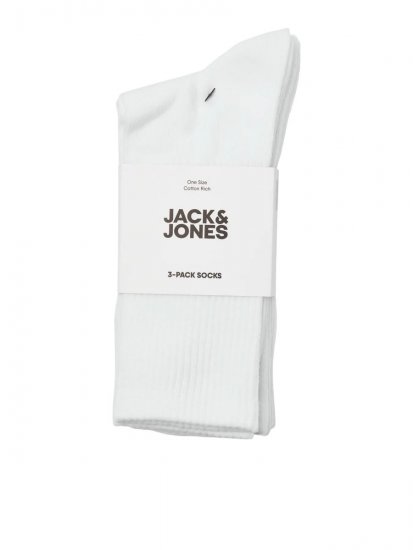 Jack & Jones Charles Teniszzoknik Fehér 3-pack - Alsónemű & strandruhák - Nagyméretű Alsónemű 2XL-8XL