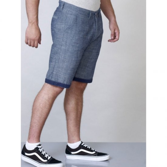D555 Cliff Shorts Navy - Rövidnadrág - Nagyméretű Rövidnadrág W40-W60