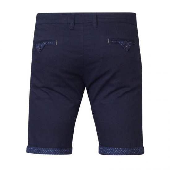D555 Luke Stretch Shorts Navy - Rövidnadrág - Nagyméretű Rövidnadrág W40-W60