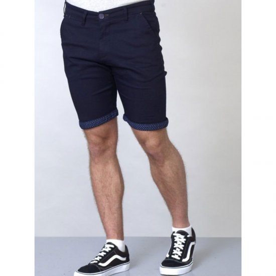 D555 Luke Stretch Shorts Navy - Rövidnadrág - Nagyméretű Rövidnadrág W40-W60