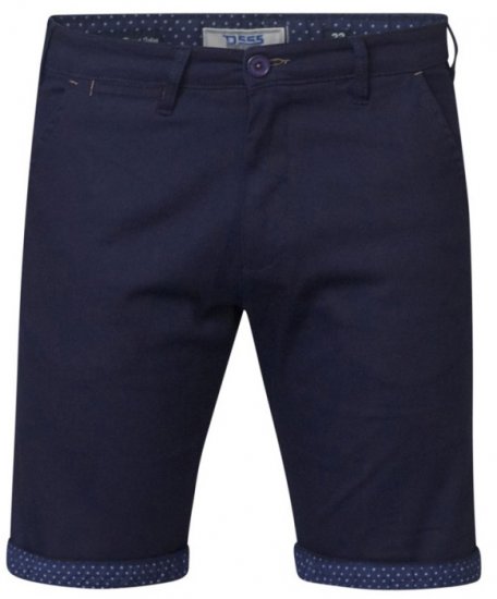 D555 Luke Stretch Shorts Navy - Rövidnadrág - Nagyméretű Rövidnadrág W40-W60