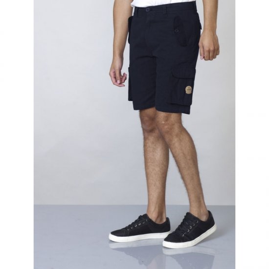 D555 Larry Cargo Shorts Navy - Rövidnadrág - Nagyméretű Rövidnadrág W40-W60