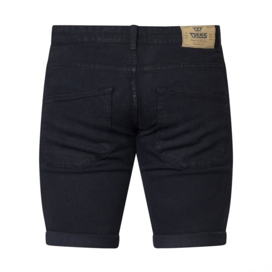 D555 Jude Stretch Denim Shorts Black - Rövidnadrág - Nagyméretű Rövidnadrág W40-W60