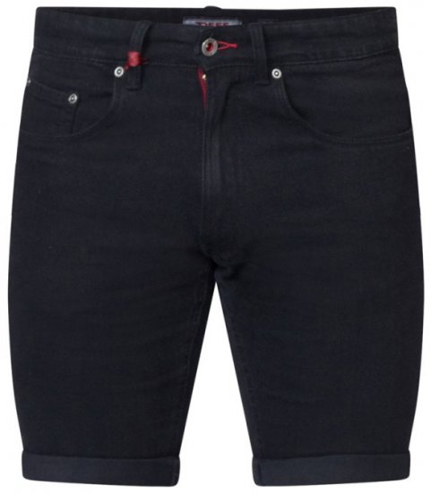 D555 Jude Stretch Denim Shorts Black - Rövidnadrág - Nagyméretű Rövidnadrág W40-W60