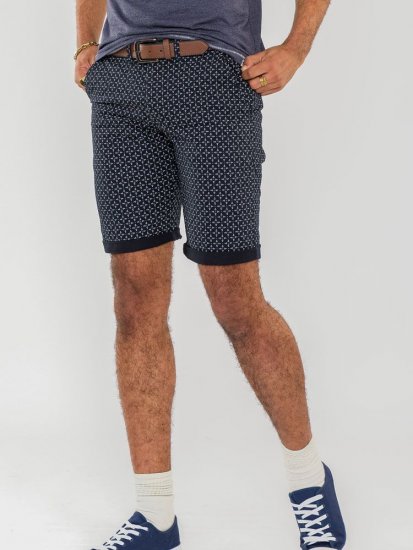 D555 Magna AO Print Stretch Chino Shorts - Rövidnadrág - Nagyméretű Rövidnadrág W40-W60