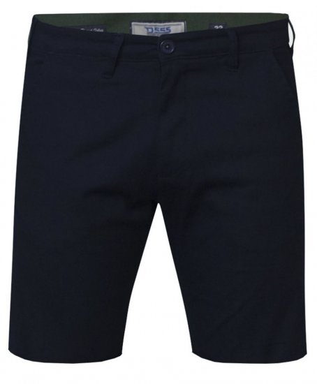 D555 Opala-1 Stretch Chino Shorts Navy - Rövidnadrág - Nagyméretű Rövidnadrág W40-W60