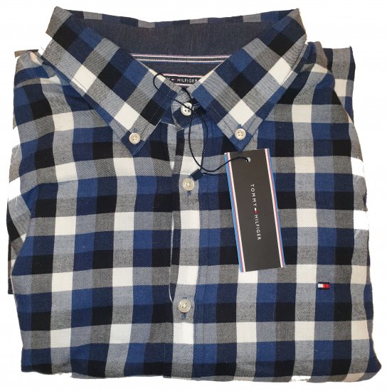 Tommy Hilfiger Gingham Twill Shirt Blue - Motley őrült áprilisi akciója - 