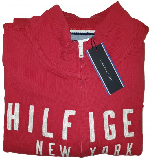 Tommy Hilfiger Kent Zip Thru Sweatshirt Red - Motley őrült áprilisi akciója - 