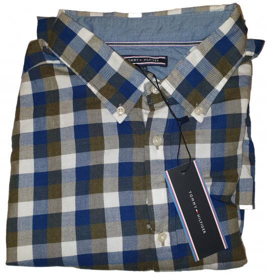 Tommy Hilfiger Gingham Twill Shirt Green - Motley őrült áprilisi akciója - 