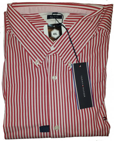 Tommy Hilfiger North Stripe Long Sleeve Shirt Red - Motley őrült áprilisi akciója - 