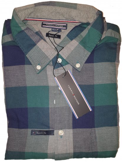 Tommy Hilfiger Gingham Flannel Shirt Green - Motley őrült áprilisi akciója - 