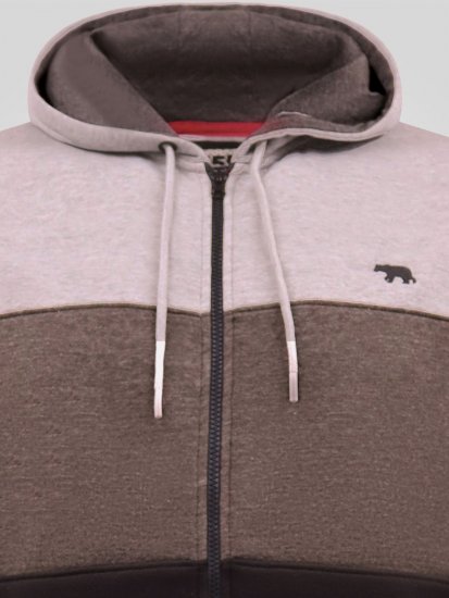 D555 Fitzgerald Zip Through Hoody With Cut & Sew Panels Fekete - Pulóverek & kapucnis pulóverek - Pulóverek & Kapucnis pulóver 2XL-12XL