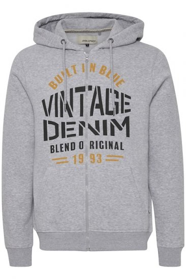 Blend Hoodie 4276 "Vintage Denim" Grey - Pulóverek & kapucnis pulóverek - Pulóverek & Kapucnis pulóver 2XL-12XL