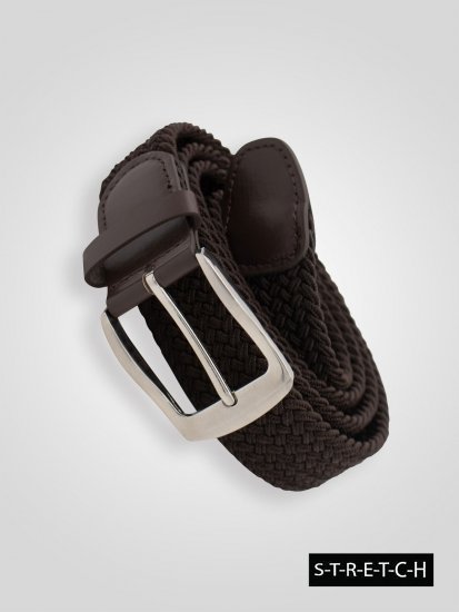 D555 Malcolm Braided Belt Brown - Övek - Nagyméretű Övek W40-W70/2XL-8XL