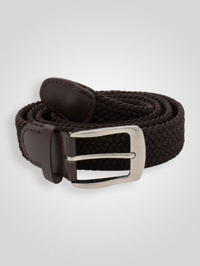 D555 Malcolm Braided Belt Brown - Övek - Nagyméretű Övek W40-W70/2XL-8XL