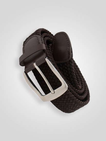 D555 Malcolm Braided Belt Brown - Övek - Nagyméretű Övek W40-W70/2XL-8XL