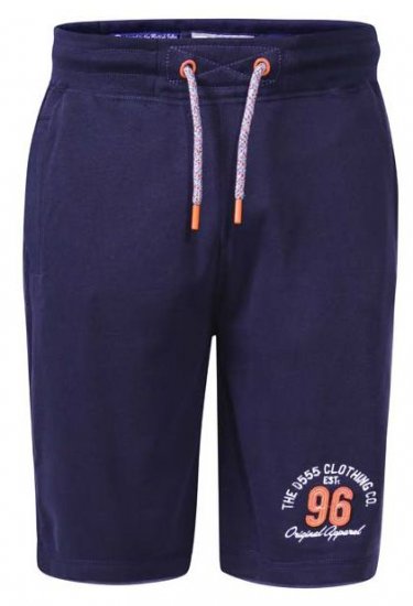 D555 Tompkins 2 Elasticated Waist Shorts Navy - Melegítőnadrág & rövidnadrág - Melegítőnadrág & Melegítő Rövidnadrág 2XL-12XL