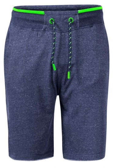 D555 Electra1 Ribbed Waist Fleece Shorts With Pockets Navy Marl - Melegítőnadrág & rövidnadrág - Melegítőnadrág & Melegítő Rövidnadrág 2XL-12XL