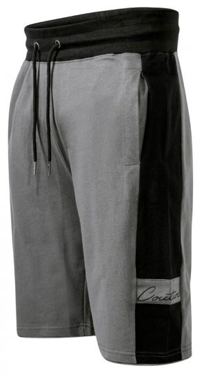 D555 Casper Couture Elasticated Waistband Shorts Grey - Melegítőnadrág & rövidnadrág - Melegítőnadrág & Melegítő Rövidnadrág 2XL-12XL