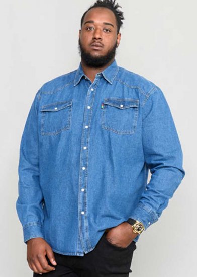 Duke Western Denim shirt Blue - Ingek - Ingek 2XL-10XL