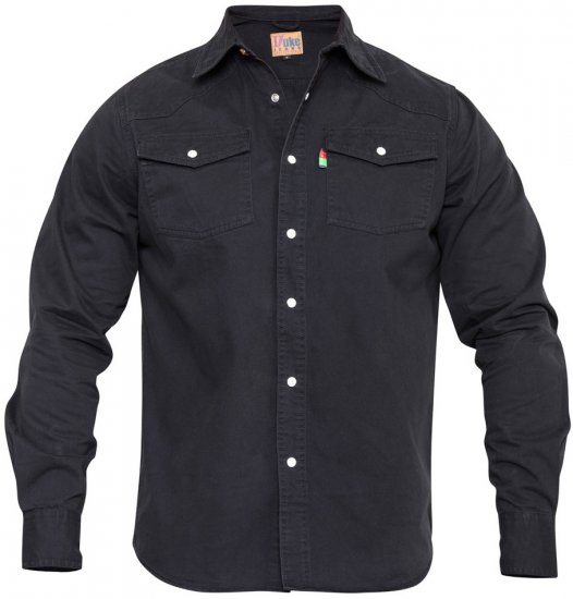 Duke Western Denim Shirt Black - Ingek - Ingek 2XL-10XL