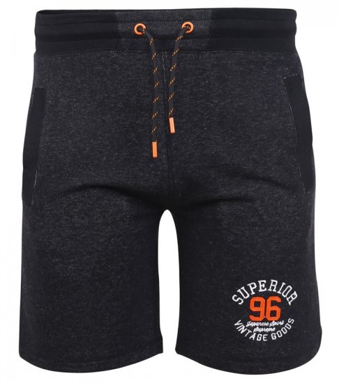 D555 HARLOW Jersey Shorts Black Twist - Melegítőnadrág & rövidnadrág - Melegítőnadrág & Melegítő Rövidnadrág 2XL-12XL